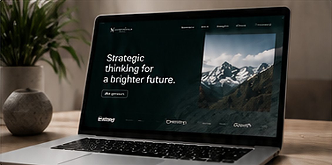 Brand applied to a website on a laptop