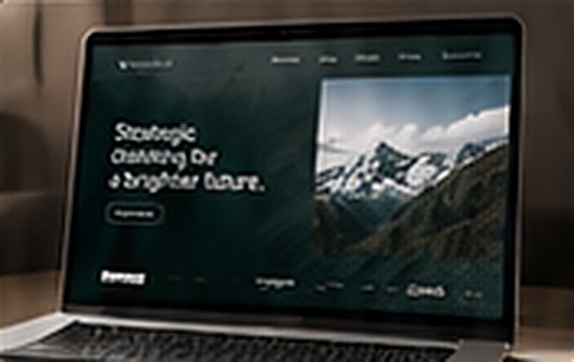 Brand website on a laptop