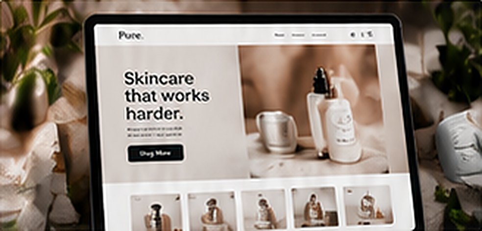 Skincare store on a laptop