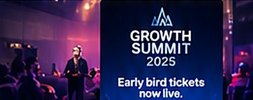 Promotional asset for the next Growth Summit