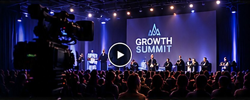 Filming the Growth Summit main stage