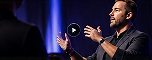 Speaker on stage at Growth Summit