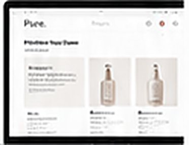 Pure. collection page on a laptop
