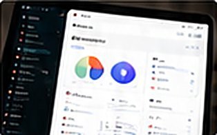 Marketing dashboard on a tablet