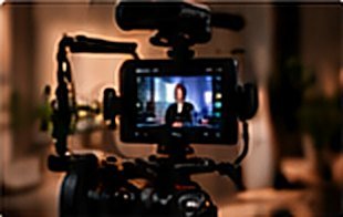 Video camera on set