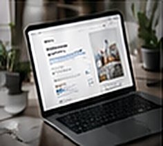 Laptop on a desk