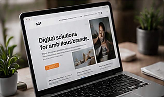 Website on a laptop