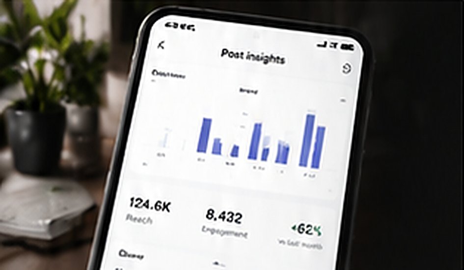 Social media insights on a phone
