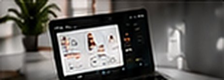 Website on a laptop