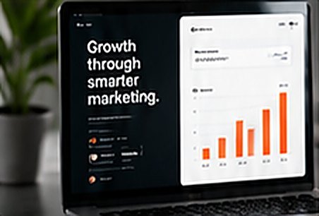 Growth dashboard on a laptop
