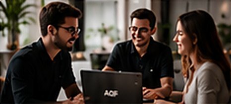 Team discussing a project