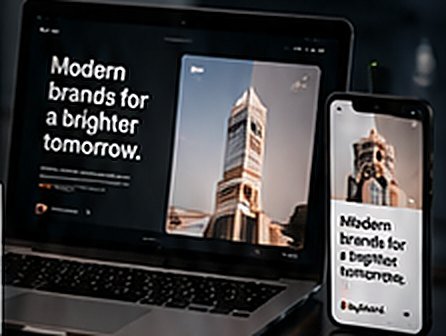 Website on a laptop and phone