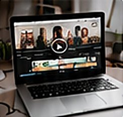 Laptop with video editing software