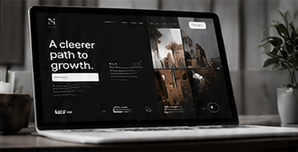 Website design on a laptop
