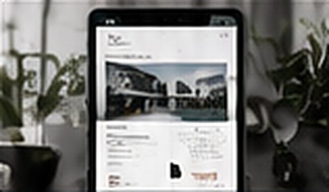 Website on a tablet